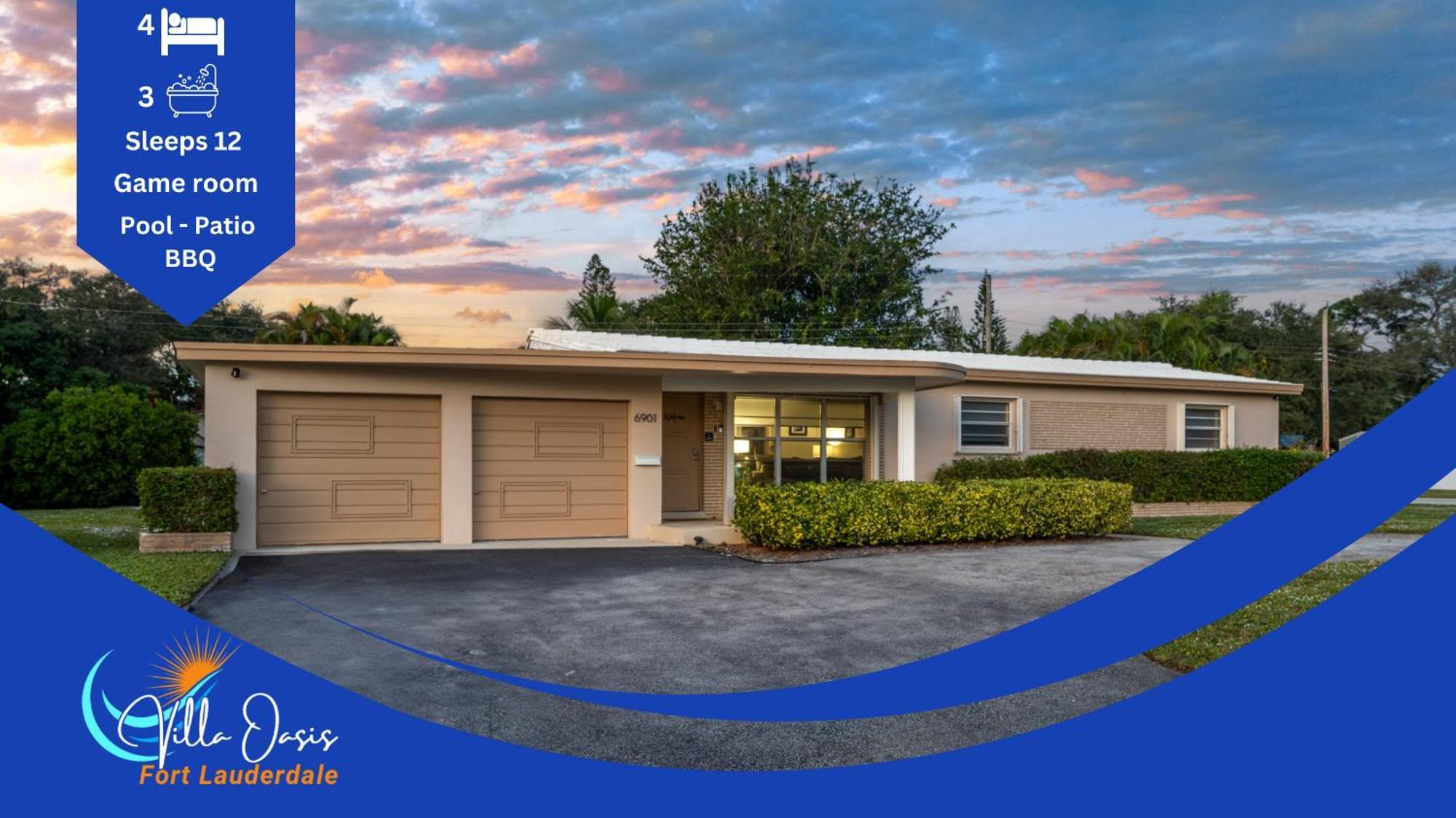 Beautiful Villa - Pool, Game Room - Near Beaches *